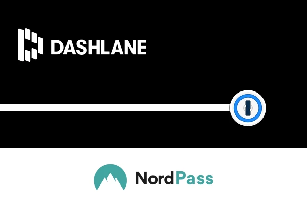 유료 Password Manager 로고 Dashlane, NordPass, 1비밀번호